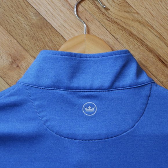 Peter Millar Men's L CROWN CRAFTED BLUE 1/4 ZIP Pullover Sweater MSRP $168 - Picture 7 of 9
